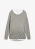 Pull de grossesse 3-en-1 en maille de coton avec top d’allaitement, bonprix