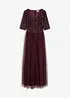 Abendkleid aus zartem Tüll mit Paillettenstickerei, bonprix