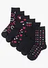 Lot de 6 paires de chaussettes femme coton, bonprix