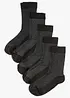 Lot de 5 paires de chaussettes bord non comprimant en coton majoritaire, bonprix