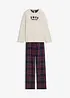 Pyjama mit Flanellhose aus weicher Baumwolle (2.tlg Set), bonprix