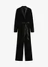 Overall aus strukturiertem Crepe mit Satin-Einsatz, bonprix