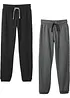 Lot de 2 pantalons de jogging 100% coton, bonprix
