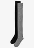 Lot de 2 paires de chaussettes jambières en coton majoritaire, bonprix