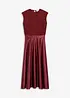 Robe midi en satin avec haut en dentelle, bonprix