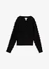 Grobstrick-Pullover mit Fransen, bonprix