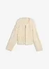 Grobstrickjacke in Curly Fellimitat, bonprix
