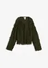 Grobstrickjacke in Curly Fellimitat, bonprix