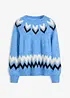 Norweger-Pullover mit Glitzerstreifen, bonprix