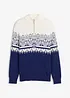 Norweger-Pullover mit Troyerkragen aus reiner Baumwolle, bonprix