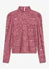 T-shirt manches longues cintré en dentelle, bonprix