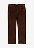Pantalon droit loose en velours côtelé, doublure flanelle, bonprix