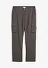 Pantalon chaud loose à poches cargo et taille élastiquée, droit, bonprix