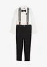 Chemise, pantalon avec bretelles, nœud papillon (ens. 4 pces), bonprix