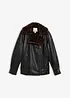 Veste enduite avec doublure peluche léopard, bonprix