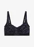 Entlastungs-BH ohne Bügel mit mehrfarbigem Glitzergarn, bonprix