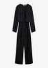 Jumpsuit mit Chiffon und Glitzer, bonprix