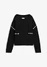 Grobstrick-Pullover mit Zopfmuster, bonprix