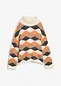 Rollkragenpullover mit Muster, bonprix