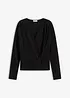 Langarmshirt mit tiefem Ausschnitt, bonprix