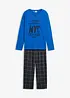 Pyjama aus reiner Baumwolle mit Knopfleiste und langen Ärmeln, bonprix