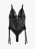 Body mit Wetlook und abnehmbaren Strapshalter, bonprix