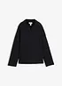 Sweat en coton avec col polo en maille, bonprix