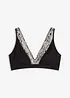 Soutien-gorge bralette orné de dentelle, sans armatures, bonprix