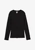 Ripp-Langarmshirt aus reiner Baumwolle, bonprix