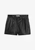 Kurze Lederimitat-Shorts, bonprix