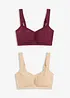 BH ohne Bügel mit Bio-Baumwolle (2er Pack), bonprix