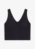 Sport-BH Top mit mittlerem Halt und baumwollartigem Griff, bonprix