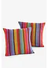 Lot de 2 housses de coussin rayées, bonprix