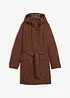 Wasserabweisender Outdoor-Kurzmantel mit Gürtel, Leo-Futter, bonprix