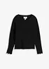 Strickshirt mit Kontrastsaum, bonprix