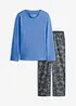 Pyjama (3-tlg.Set) aus reiner Baumwolle, bonprix