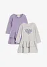 Lot de 2 robes en jersey 100% coton, bonprix