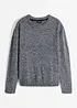 Strick-Pullover mit Rundhals-Ausschnitt in Melange, bonprix