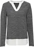 Feinstrickpullover mit Bluseneinsatz, bonprix