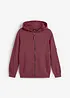 Sweat zippé à capuche, 100% coton, bonprix