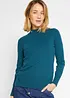 Basic Pullover mit Stehkragen mit recycelter Baumwolle, bonprix