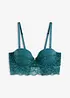 Balconette-BH mit abnehmbaren Trägern und floraler Spitze, bonprix