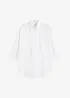 Chemisier oversize en coton, manches 3/4, bonprix