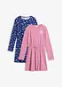 Lot de 2 robes en jersey coton, bonprix
