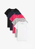 Rundhals-Shirt  (5er-Pack), bonprix