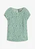 Blouse manches courtes en dentelle cordée, bonprix