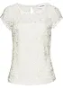 Blouse manches courtes en dentelle cordée, bonprix