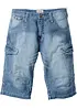 Bermuda long poches cargo en denim léger, coupe loose, bonprix