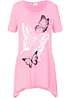 Longshirt mit Zipfel und Schmetterlingsmuster, bonprix