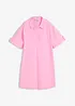 Hemdblusenkleid aus elastischem Bio-Baumwoll-Mix, bonprix